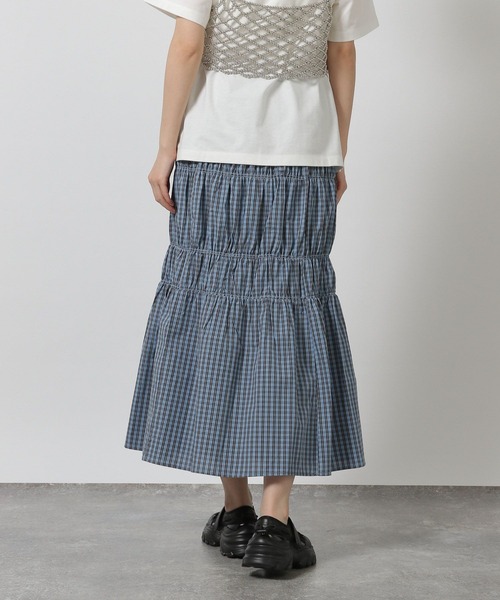 LAKOLE（ラコレ）の「チェックシャーリングスカート / 491604（スカート・レディース・グレー/ブルー/オレンジ・FREE）」の13枚目の写真