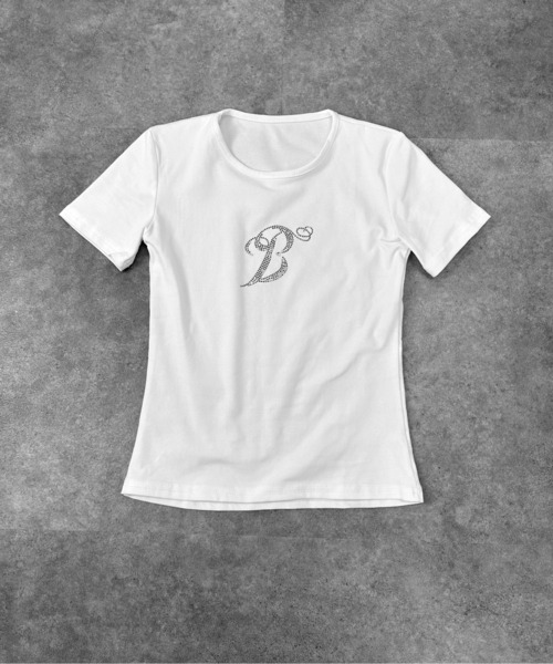 セール】【jiasecond.】ラインストーンコンパクトTシャツ