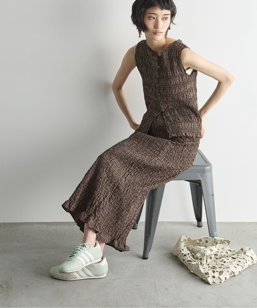 Sea NEW YORK★シャーリング コットンポプリン ミディスカート チュールドットスカート / GRACE CONTINENTAL | GRACE