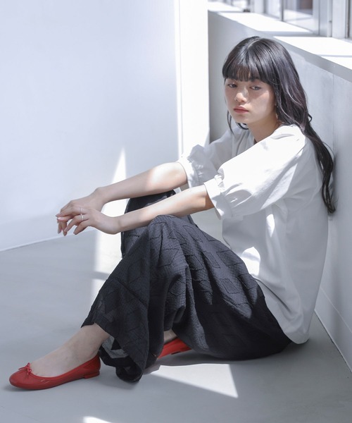 somari imagination(ソマリ イマジネーション)の「『カットジャカードパンツ』(その他パンツ・レディース・ブラック/ライトブルー・1/2)」の9枚目の写真