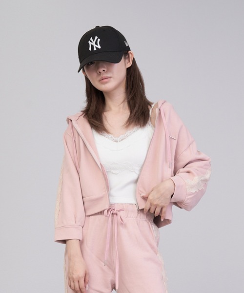 RAY CASSIN（レイカズン）の「【セットアップ対応】ピグメントレース付きパーカー（パーカー・レディース・ブラック/グレー/ピンク・FREE）」の3枚目の写真