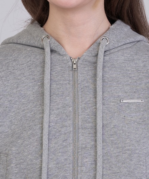 RAY CASSIN（レイカズン）の「【セットアップ対応】ピグメントレース付きパーカー（パーカー・レディース・ブラック/グレー/ピンク・FREE）」の7枚目の写真