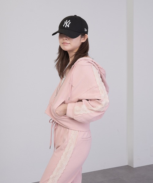 RAY CASSIN（レイカズン）の「【セットアップ対応】ピグメントレース付きパーカー（パーカー・レディース・ブラック/グレー/ピンク・FREE）」の14枚目の写真