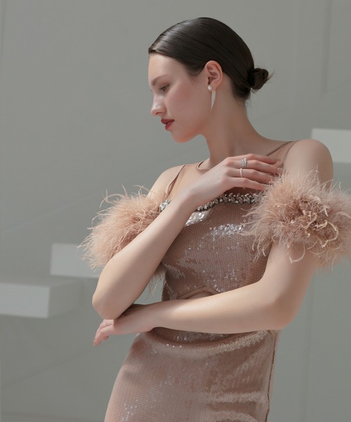 Leja(レジャ)の「【LEJA LUXE】2WAYファースリーブスパンコールマーメイドドレスワンピース2点セット美脚効果結婚式 パーティードレス 成人式 二次会 同窓会 お呼ばれ オケージョン 20代 30代(ドレス・レディース・ブラック/ベージュ・SMALL/MEDIUM/LARGE)」の21枚目の写真