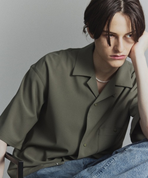 セール】TRIXIONワイドオープンカラーシャツ（シャツ/ブラウス