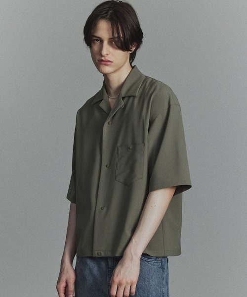 PUBLIC TOKYO（パブリックトウキョウ）の「TRIXIONワイドオープンカラーシャツ（シャツ/ブラウス・メンズ・ベージュ/ブラック・1/2）」の13枚目の写真