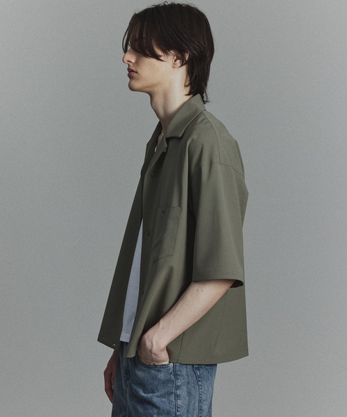 PUBLIC TOKYO（パブリックトウキョウ）の「TRIXIONワイドオープンカラーシャツ（シャツ/ブラウス・メンズ・ベージュ/ブラック・1/2）」の16枚目の写真