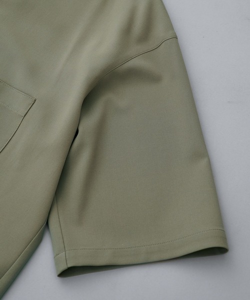 PUBLIC TOKYO（パブリックトウキョウ）の「TRIXIONワイドオープンカラーシャツ（シャツ/ブラウス・メンズ・ベージュ/ブラック・1/2）」の22枚目の写真