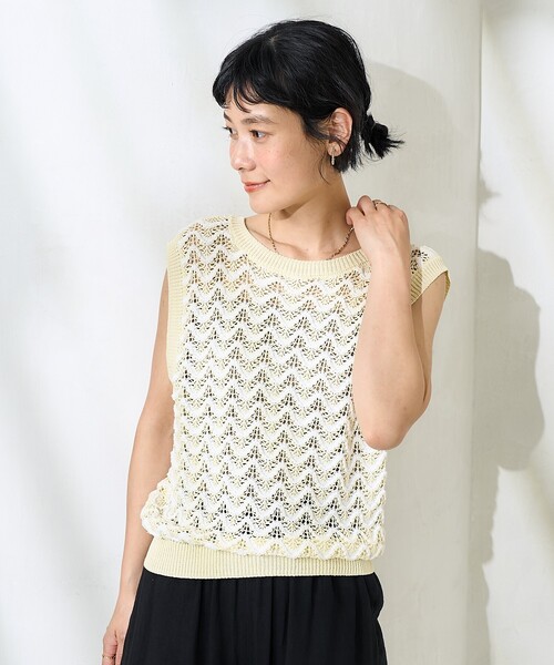 美品♡ニットベスト¥3500 楽天市場】ニット ベスト レディース プルオーバー サマー