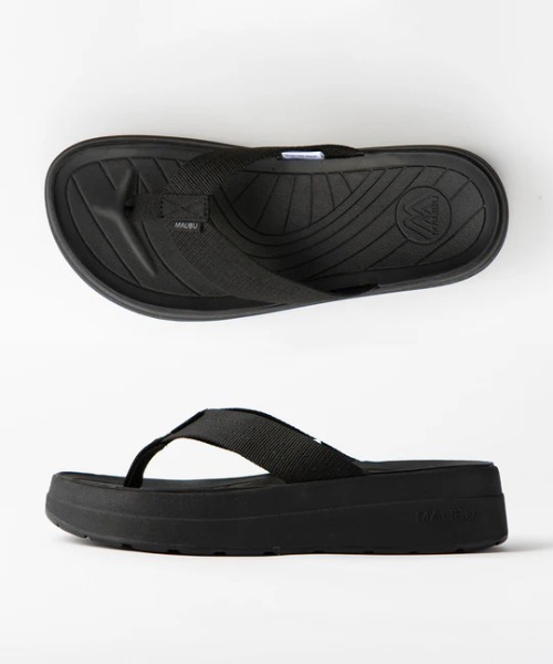 MALIBU SANDALS(マリブサンダルズ)の「MALIBU SANDALS SURFRIDER PLATFORM (MSP080005)(サンダル・メンズ・ブラック×ブラック・6/7/8/9/10)」の1枚目の写真