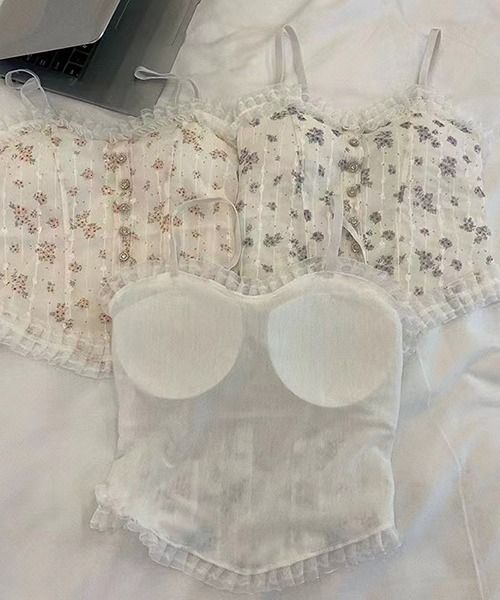 gossip!ロサンゼルス(ゴシップロサンゼルス)の「YUGA パッド付きフラワープリント キャミソール(キャミソール・レディース・ブルー/パープル/ピンク・FREE)」の20枚目の写真