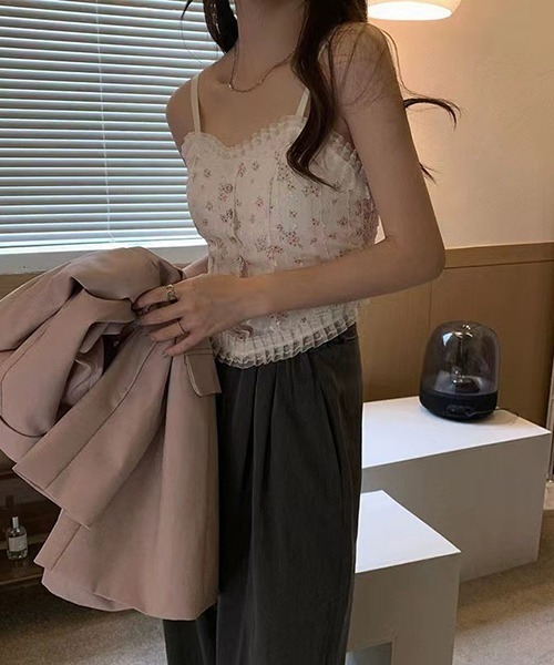 gossip!ロサンゼルス(ゴシップロサンゼルス)の「YUGA パッド付きフラワープリント キャミソール(キャミソール・レディース・ブルー/パープル/ピンク・FREE)」の12枚目の写真