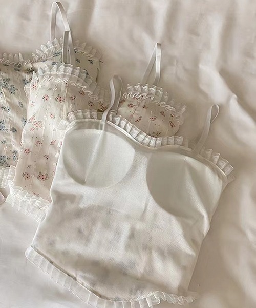 gossip!ロサンゼルス(ゴシップロサンゼルス)の「YUGA パッド付きフラワープリント キャミソール(キャミソール・レディース・ブルー/パープル/ピンク・FREE)」の11枚目の写真