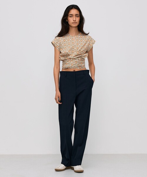 BACCA（バッカ）の「シアサッカー スリムストレートパンツ（その他パンツ・レディース・ネイビー/ベージュ・36/34）」の10枚目の写真