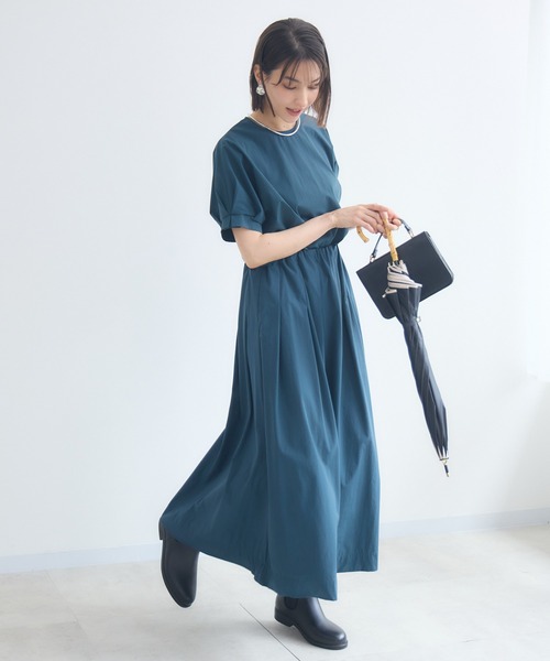 KATHARINE ROSS（キャサリンロス）の「【KATHARINE ROSS】COOL撥水袖タックブラウス（シャツ/ブラウス・レディース・ブラウン/カーキ/ブルー・MEDIUM）」の4枚目の写真