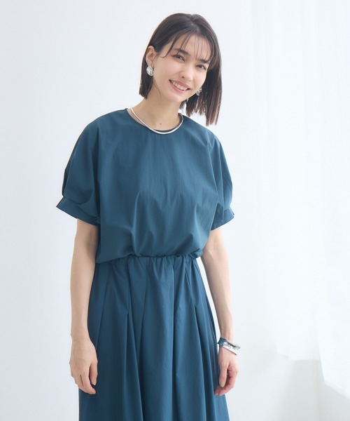 KATHARINE ROSS（キャサリンロス）の「【KATHARINE ROSS】COOL撥水袖タックブラウス（シャツ/ブラウス・レディース・ブラウン/カーキ/ブルー・MEDIUM）」の7枚目の写真