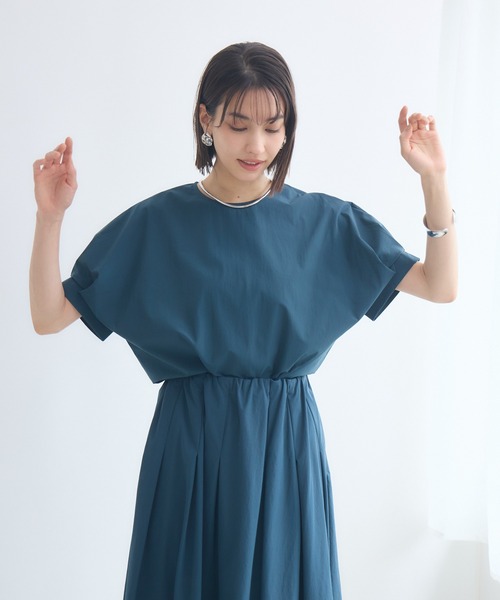 KATHARINE ROSS（キャサリンロス）の「【KATHARINE ROSS】COOL撥水袖タックブラウス（シャツ/ブラウス・レディース・ブラウン/カーキ/ブルー・MEDIUM）」の8枚目の写真