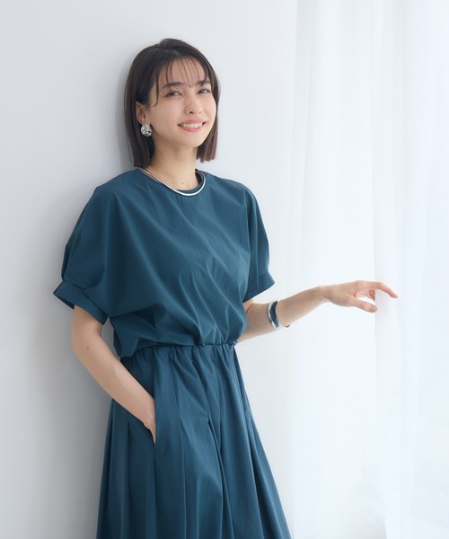 KATHARINE ROSS（キャサリンロス）の「【KATHARINE ROSS】COOL撥水袖タックブラウス（シャツ/ブラウス・レディース・ブラウン/カーキ/ブルー・MEDIUM）」の10枚目の写真