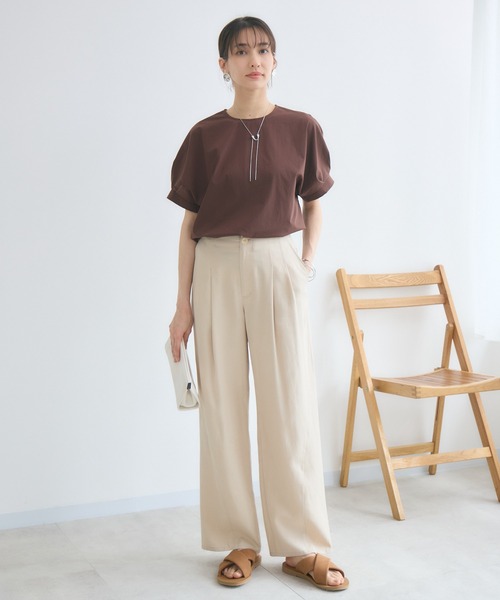 KATHARINE ROSS（キャサリンロス）の「【KATHARINE ROSS】COOL撥水袖タックブラウス（シャツ/ブラウス・レディース・ブラウン/カーキ/ブルー・MEDIUM）」の20枚目の写真