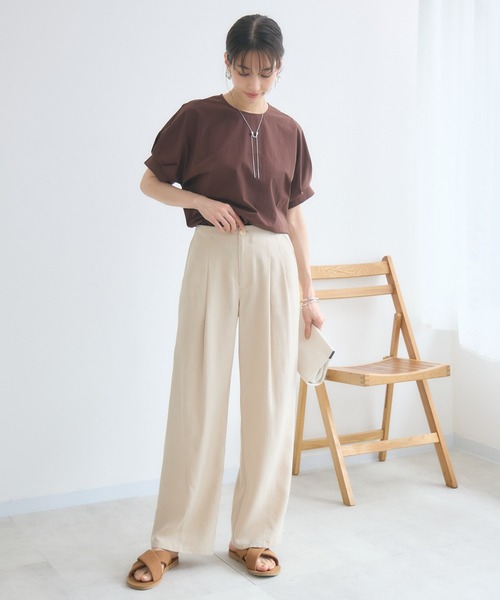 KATHARINE ROSS（キャサリンロス）の「【KATHARINE ROSS】COOL撥水袖タックブラウス（シャツ/ブラウス・レディース・ブラウン/カーキ/ブルー・MEDIUM）」の21枚目の写真