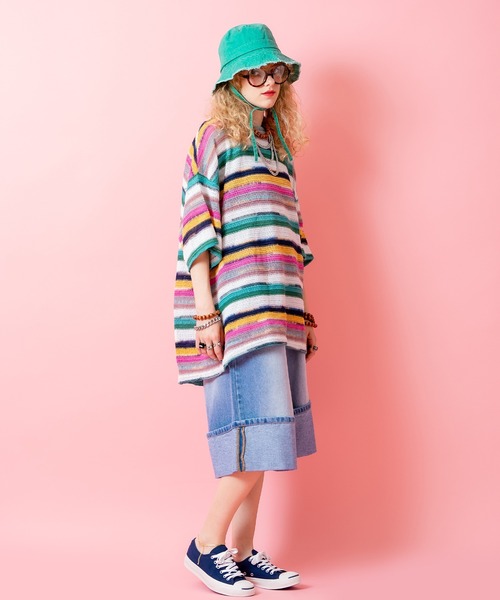 a.p.o.v.（エーピーオービー）の「a.p.o.v. ロールアップウォッシュドデニムバギーハーフパンツ（デニムパンツ・メンズ・ブルー/ネイビー・M）」の7枚目の写真