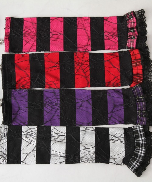 DearMyLove（ディアマイラブ）の「猫耳チェックフリルクモレースパンクショートトップス（Tシャツ/カットソー・レディース・レッド/ピンク/ブラック×ホワイト/パープル・MEDIUM/LARGE/LL/3L）」の12枚目の写真