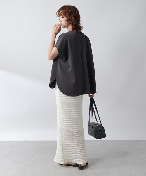 RIVE DROITE（リヴドロワ）の「【抜け感◎】セパレートニットスカート（スカート・レディース・ブラック/オフホワイト・FREE）」の12枚目の写真