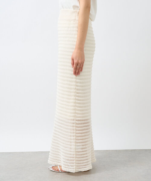 RIVE DROITE（リヴドロワ）の「【抜け感◎】セパレートニットスカート（スカート・レディース・ブラック/オフホワイト・FREE）」の17枚目の写真