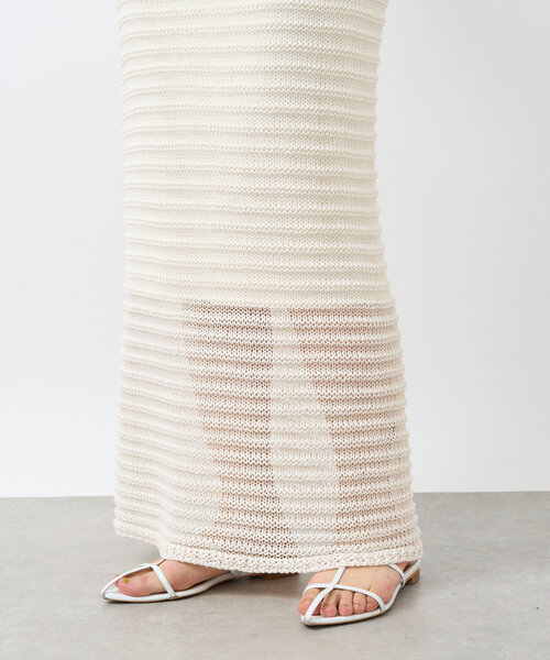 RIVE DROITE（リヴドロワ）の「【抜け感◎】セパレートニットスカート（スカート・レディース・ブラック/オフホワイト・FREE）」の20枚目の写真