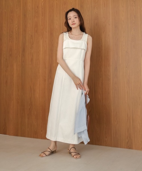 azuさま専用★1+in the family デニムワンピース 36M AZUL BY MOUSSY ロングデニムワンピース L/BLU1 -ファッション