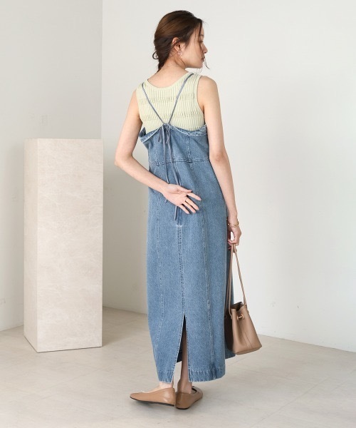 『未使用品』♡BANANA REPUBLIC♡ゴージャスワンピース　パーティー セール】【低身長向けサイズあり】デニムキャミワンピース