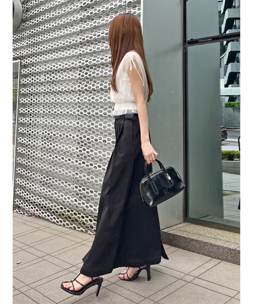 SNIDEL チュールレイヤードカシュクールカットプルオーバー チュールレイヤードカシュクールカットプルオーバー（Tシャツ