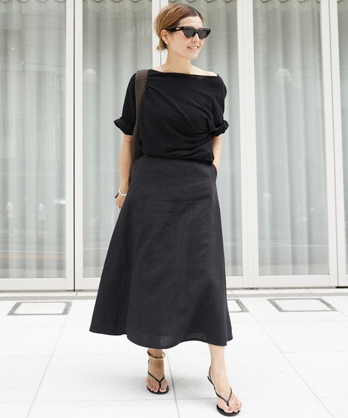 Deuxieme Classe（ドゥーズィエムクラス）の「*Linenフレアスカート