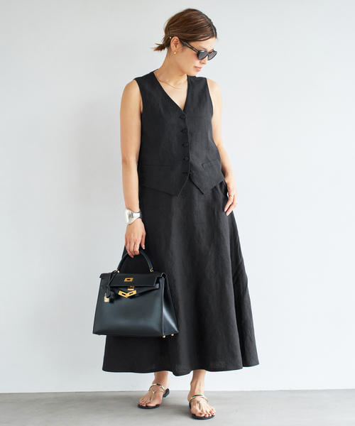 Deuxieme Classe フレアスカート Deuxieme Classe スカート *Linenフレアスカート : ZOZOTOWN