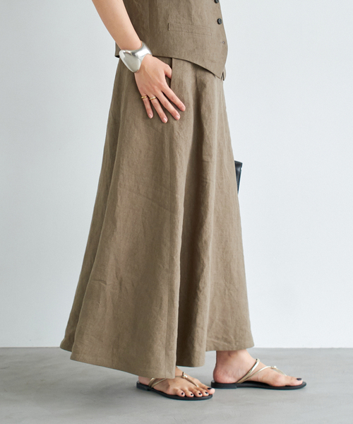 Deuxieme Classe（ドゥーズィエムクラス）の「*Linenフレアスカート