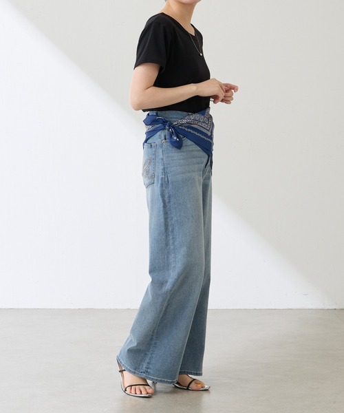 COLLAGE GALLARDAGALANTE（コラージュガリャルダガランテ）の「Q.anos/ペイズリー柄スカーフ（バンダナ/スカーフ・レディース・ブルー・FREE）」の6枚目の写真