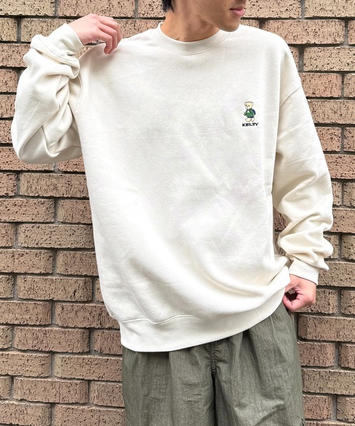 KELTY（ケルティ）の「【KELTY】≪限定別注≫ Bear刺繍 裏起毛 ビッグシルエットスウェット ベアー くま 熊（スウェット・レディース・ブラック/グレー/ホワイト・M/S/XS/L）」の2枚目の写真