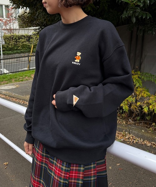 KELTY（ケルティ）の「【KELTY】≪限定別注≫ Bear刺繍 裏起毛 ビッグシルエットスウェット ベアー くま 熊（スウェット・レディース・ブラック/グレー/ホワイト・M/S/XS/L）」の3枚目の写真