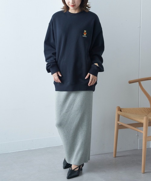 KELTY（ケルティ）の「【KELTY】≪限定別注≫ Bear刺繍 裏起毛 ビッグシルエットスウェット ベアー くま 熊（スウェット・レディース・ブラック/グレー/ホワイト・M/S/XS/L）」の8枚目の写真