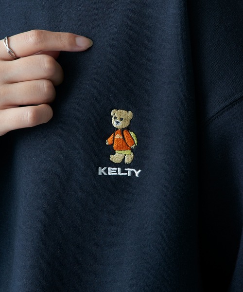 KELTY（ケルティ）の「【KELTY】≪限定別注≫ Bear刺繍 裏起毛 ビッグシルエットスウェット ベアー くま 熊（スウェット・レディース・ブラック/グレー/ホワイト・M/S/XS/L）」の9枚目の写真