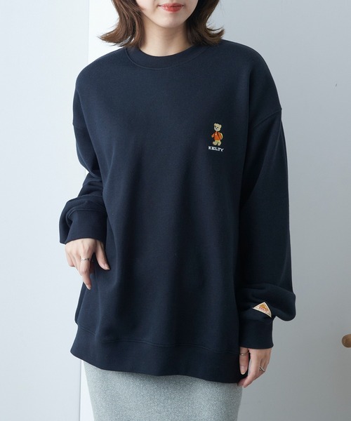 KELTY（ケルティ）の「【KELTY】≪限定別注≫ Bear刺繍 裏起毛 ビッグシルエットスウェット ベアー くま 熊（スウェット・レディース・ブラック/グレー/ホワイト・M/S/XS/L）」の7枚目の写真