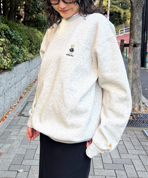 KELTY（ケルティ）の「【KELTY】≪限定別注≫ Bear刺繍 裏起毛 ビッグシルエットスウェット ベアー くま 熊（スウェット・レディース・ブラック/グレー/ホワイト・M/S/XS/L）」の21枚目の写真