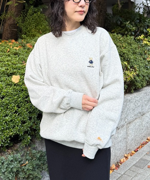 KELTY（ケルティ）の「【KELTY】≪限定別注≫ Bear刺繍 裏起毛 ビッグシルエットスウェット ベアー くま 熊（スウェット・レディース・ブラック/グレー/ホワイト・M/S/XS/L）」の20枚目の写真