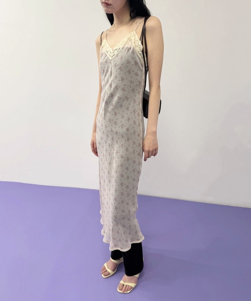 EDIT. FOR LULU(エディットフォールル)の「キュプラシフォンランジェリードレス(ワンピース・レディース・ピンク/ホワイト・FREE)」の16枚目の写真