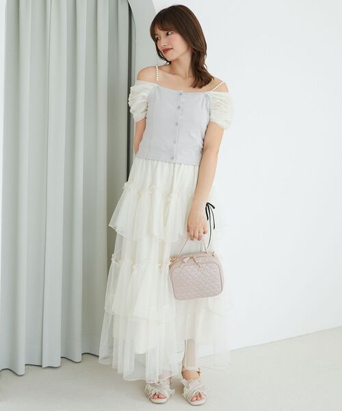 MAJESTIC LEGON(マジェスティックレゴン)の「ハートキルティングスクエアバッグ(ショルダーバッグ・レディース・アイボリー/ブラック/ピンク・FREE)」の17枚目の写真