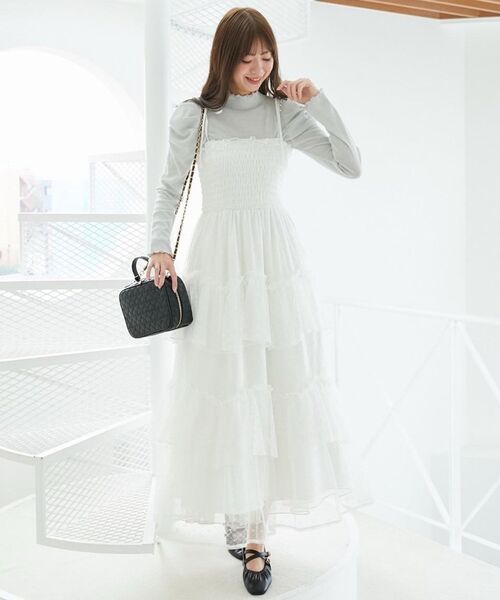 MAJESTIC LEGON(マジェスティックレゴン)の「ハートキルティングスクエアバッグ(ショルダーバッグ・レディース・アイボリー/ブラック/ピンク・FREE)」の21枚目の写真