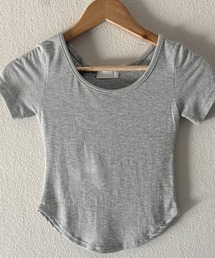 ラウンドヘム ショート丈 半袖Tシャツ