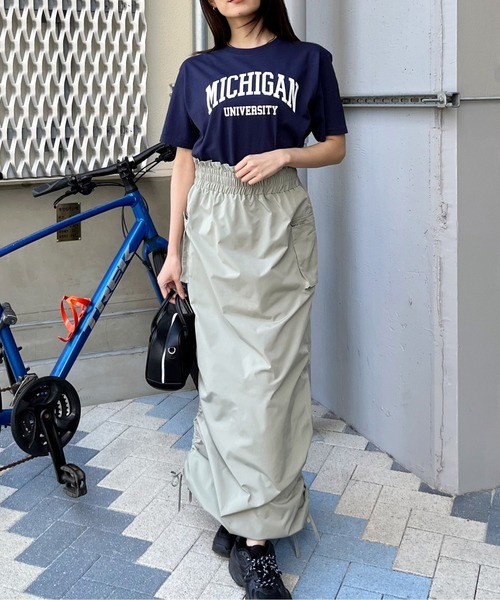 spiritoso(スピリトーゾ)の「【spiritoso】MICHIGAN カレッジTシャツ(Tシャツ/カットソー・レディース・ホワイト系その他2/ブラック系その他/杢グレー/ブラック系その他2/ライトブルー/ネイビー/ロイヤルブルー/ホワイト系その他/グリーン/ピンク/ピンク系その他2・SMALL/MEDIUM/LARGE/X-LARGE)」の13枚目の写真