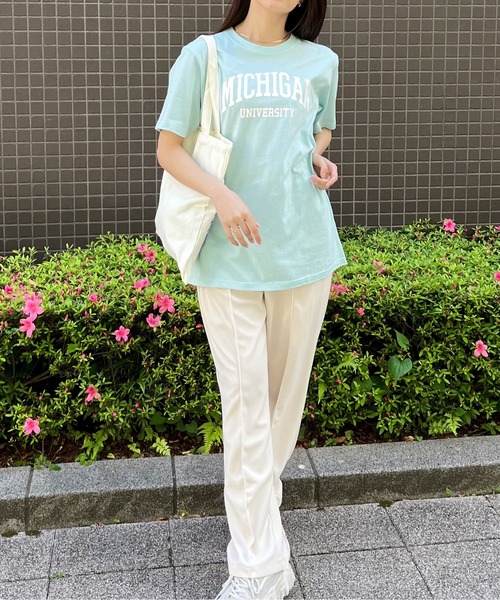 spiritoso(スピリトーゾ)の「【spiritoso】MICHIGAN カレッジTシャツ(Tシャツ/カットソー・レディース・ホワイト系その他2/ブラック系その他/杢グレー/ブラック系その他2/ライトブルー/ネイビー/ロイヤルブルー/ホワイト系その他/グリーン/ピンク/ピンク系その他2・SMALL/MEDIUM/LARGE/X-LARGE)」の18枚目の写真