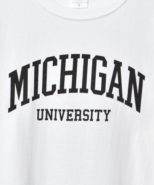 spiritoso(スピリトーゾ)の「【spiritoso】MICHIGAN カレッジTシャツ(Tシャツ/カットソー・レディース・ホワイト系その他2/ブラック系その他/杢グレー/ブラック系その他2/ライトブルー/ネイビー/ロイヤルブルー/ホワイト系その他/グリーン/ピンク/ピンク系その他2・SMALL/MEDIUM/LARGE/X-LARGE)」の20枚目の写真